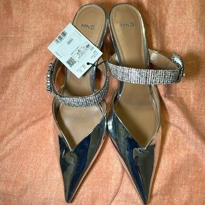 Mango Pointed shoes with rhinestone detail